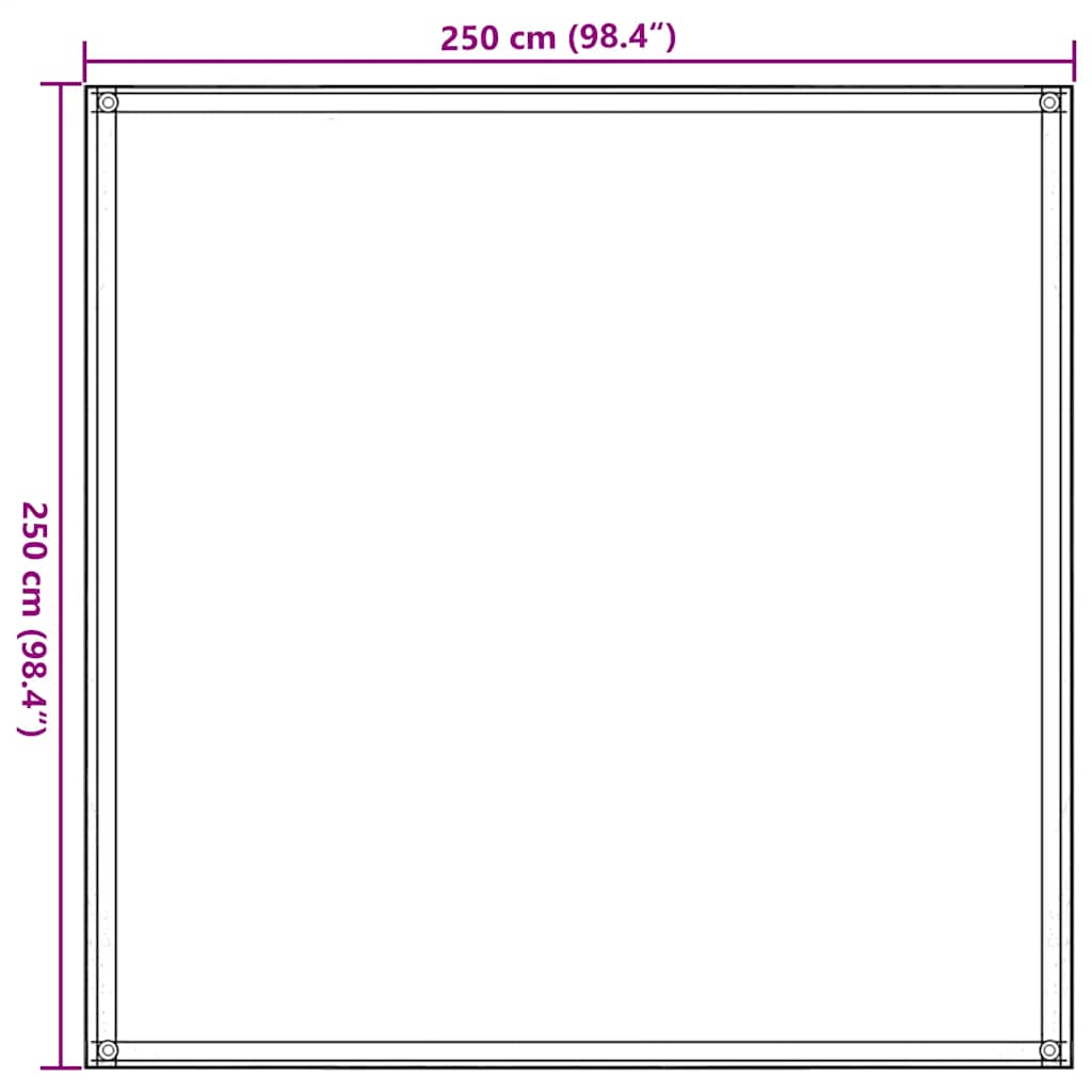 vidaXL Wykładzina do namiotu, kolor piaskowy, 250x250 cm, HDPE