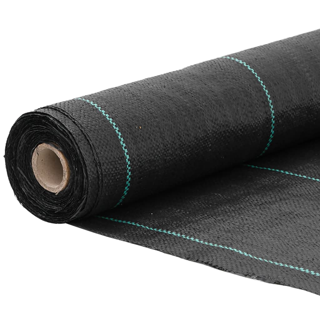 vidaXL Agrowłóknina antychwastowa, czarna, 0,5x150 m, PP