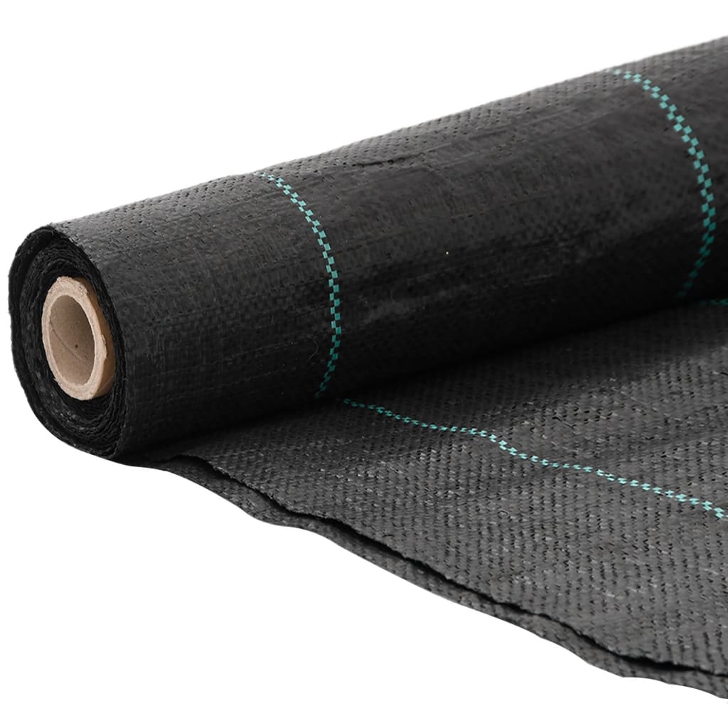 vidaXL Agrowłóknina antychwastowa, czarna, 1x5 m, PP
