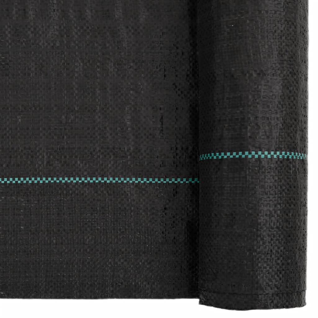 vidaXL Agrowłóknina antychwastowa, czarna, 1x5 m, PP