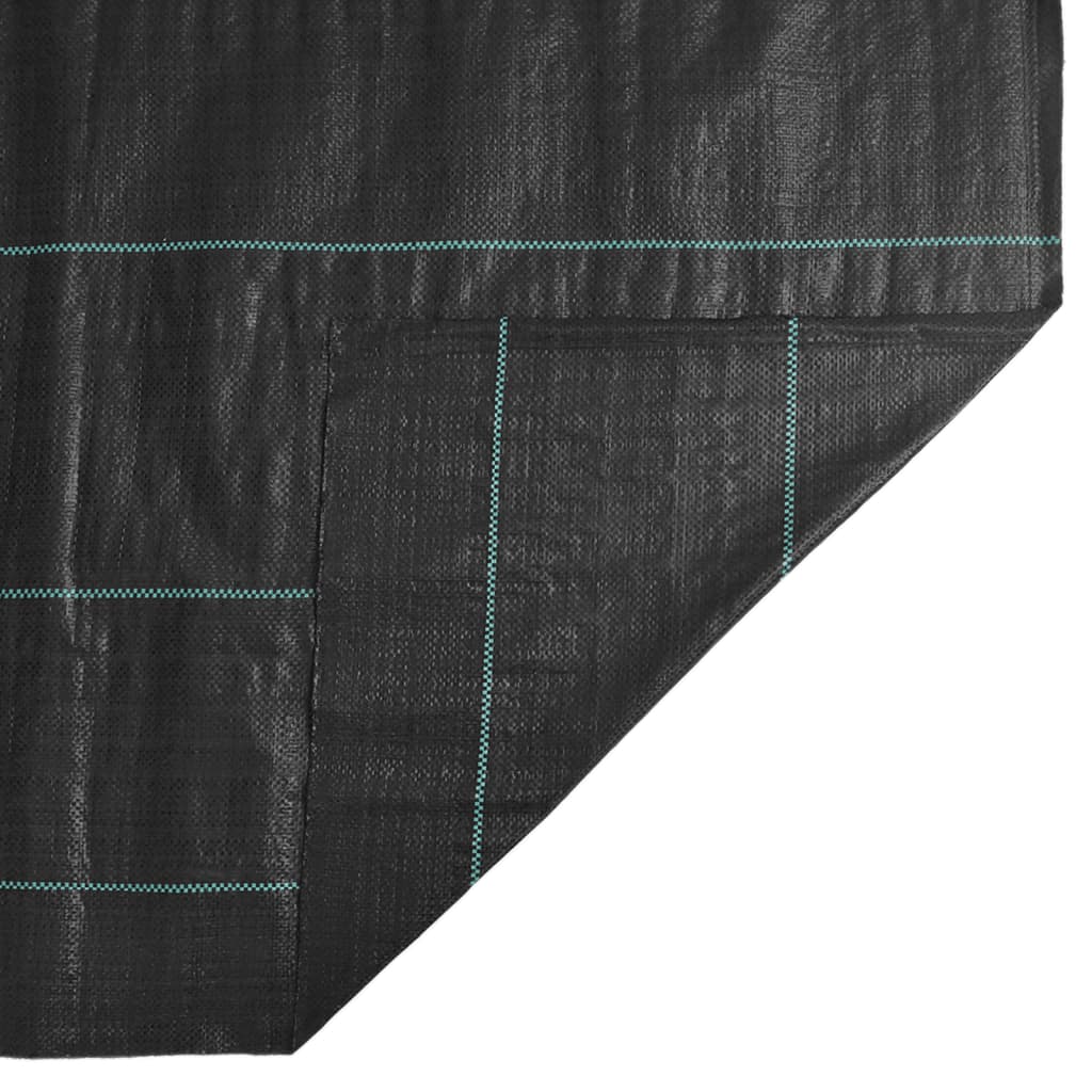 vidaXL Agrowłóknina antychwastowa, czarna, 1x5 m, PP