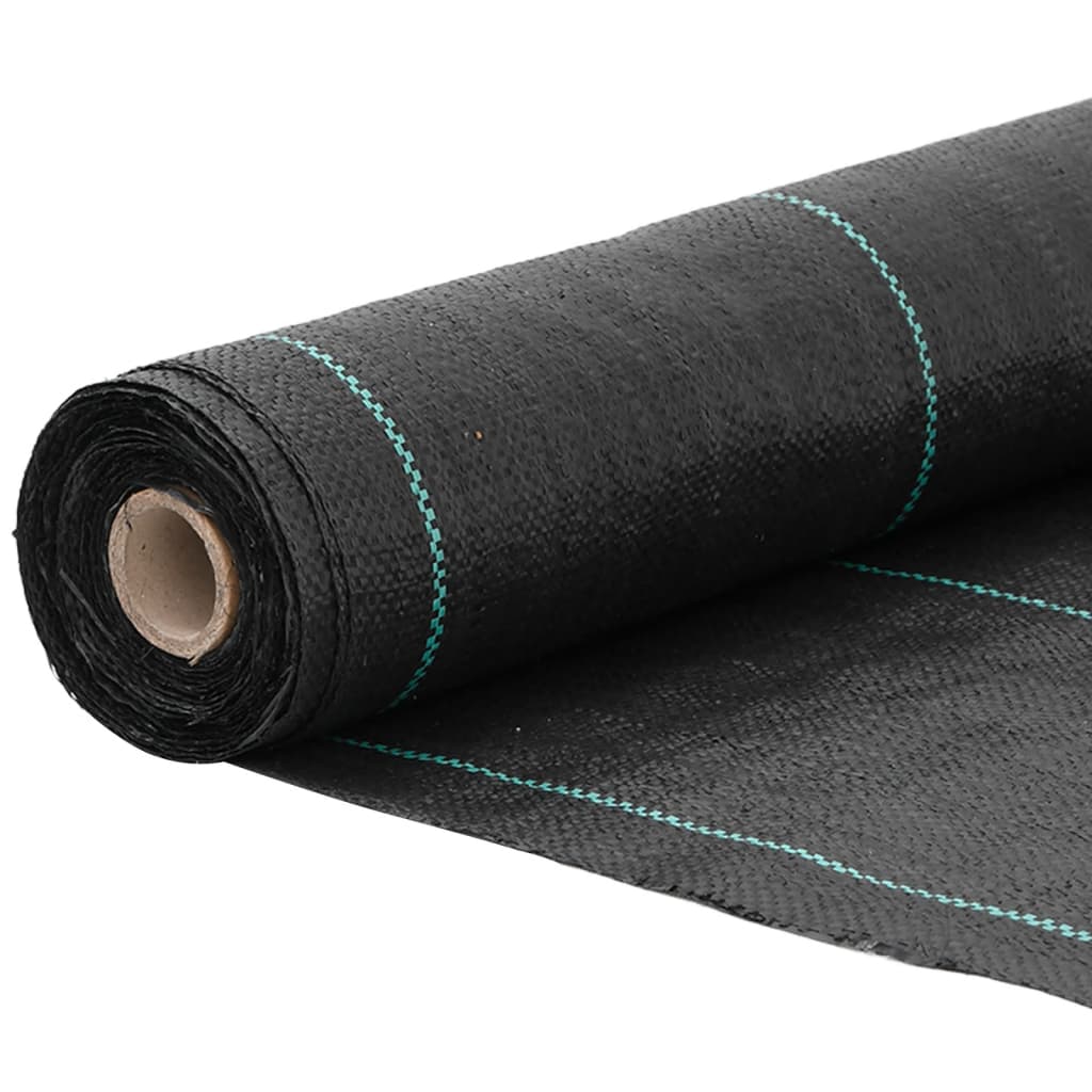vidaXL Agrowłóknina antychwastowa, czarna, 1,5x10 m, PP