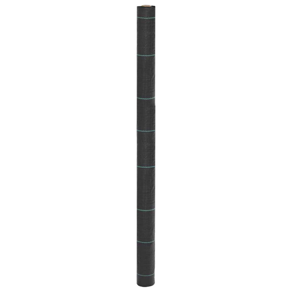 vidaXL Membrana przeciw chwastom czarna 1,5x50 m PP
