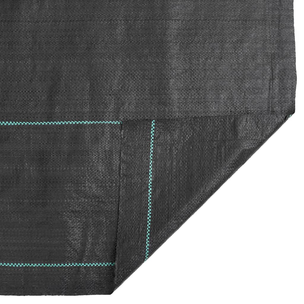 vidaXL Membrana przeciw chwastom czarna 1,5x50 m PP