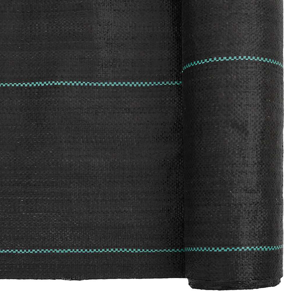 vidaXL Weed Membrane Black 1,5x100 m PP