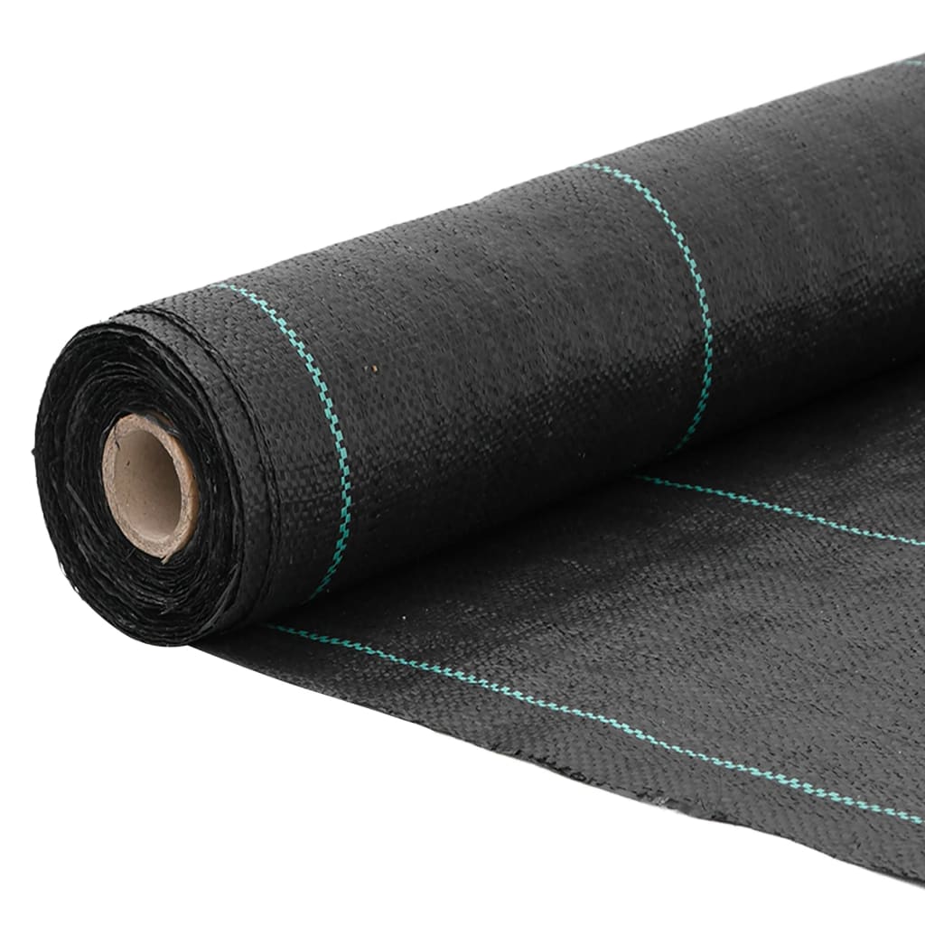 vidaXL Agrowłóknina antychwastowa, czarna, 0,5x25 m, PP