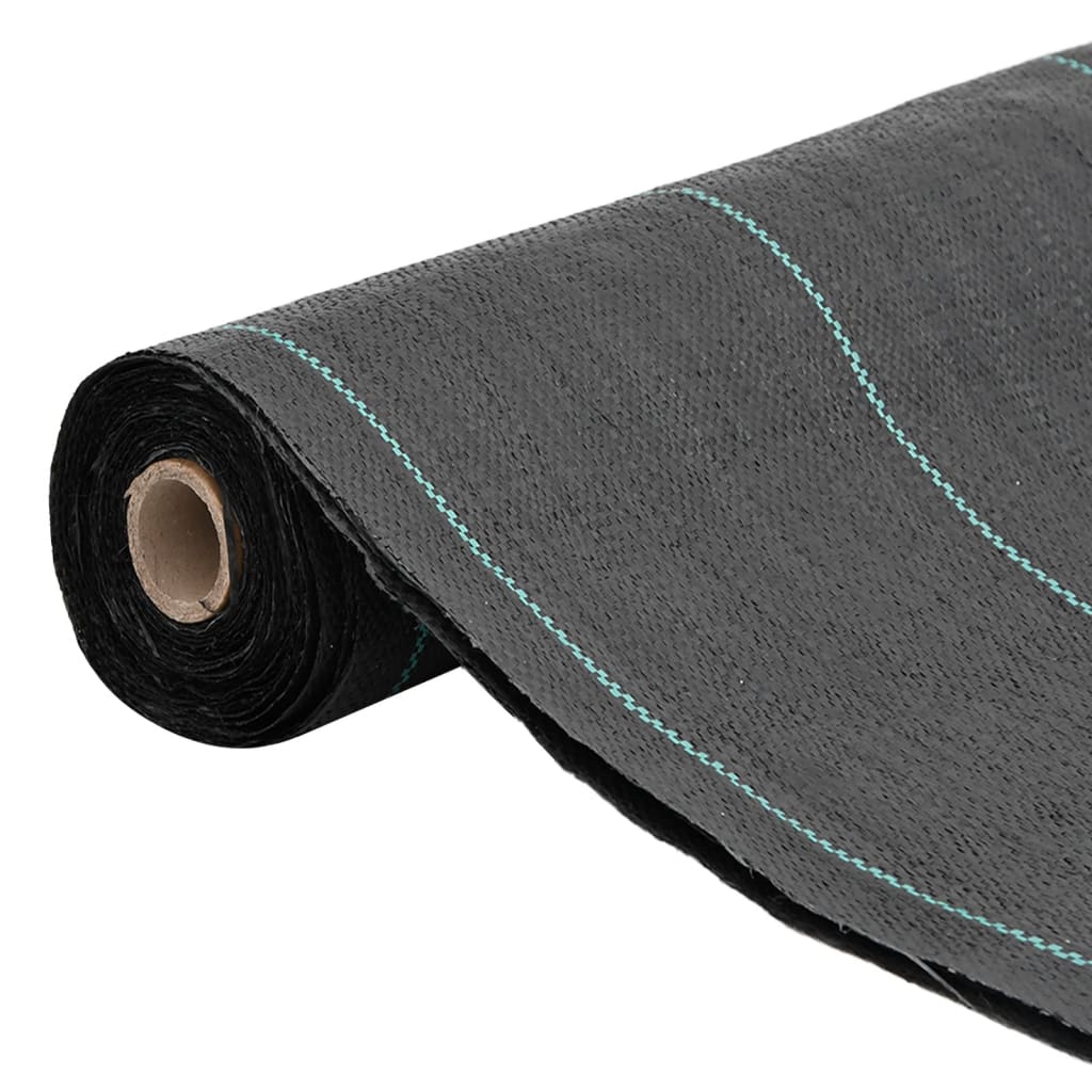 vidaXL Agrowłóknina antychwastowa, czarna, 0,5x150 m, PP