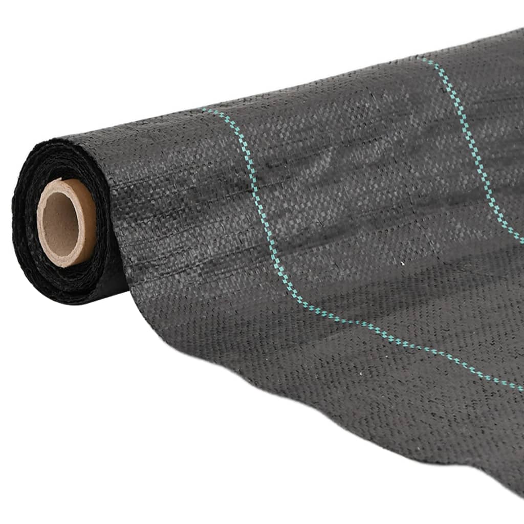 vidaXL Agrowłóknina antychwastowa, czarna, 1x50 m, PP