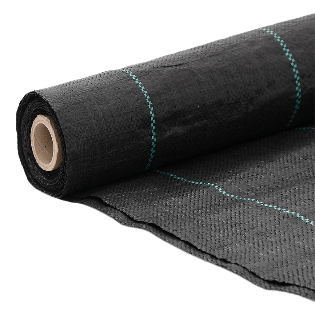 vidaXL Agrowłóknina antychwastowa, czarna, 1x50 m, PP