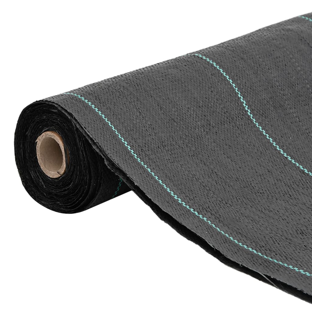vidaXL Agrowłóknina antychwastowa, czarna, 1,5x150 m, PP