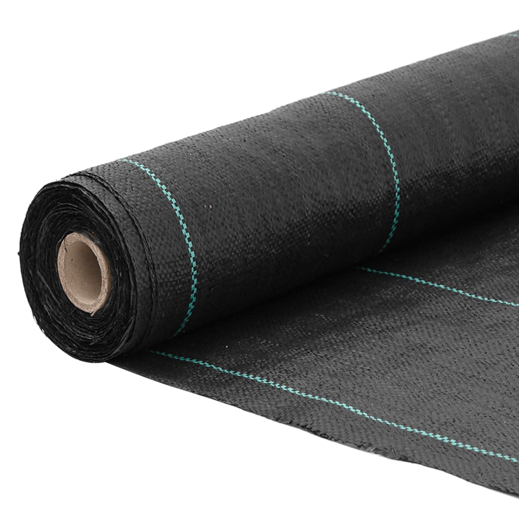 vidaXL Agrowłóknina antychwastowa, czarna, 1,5x150 m, PP