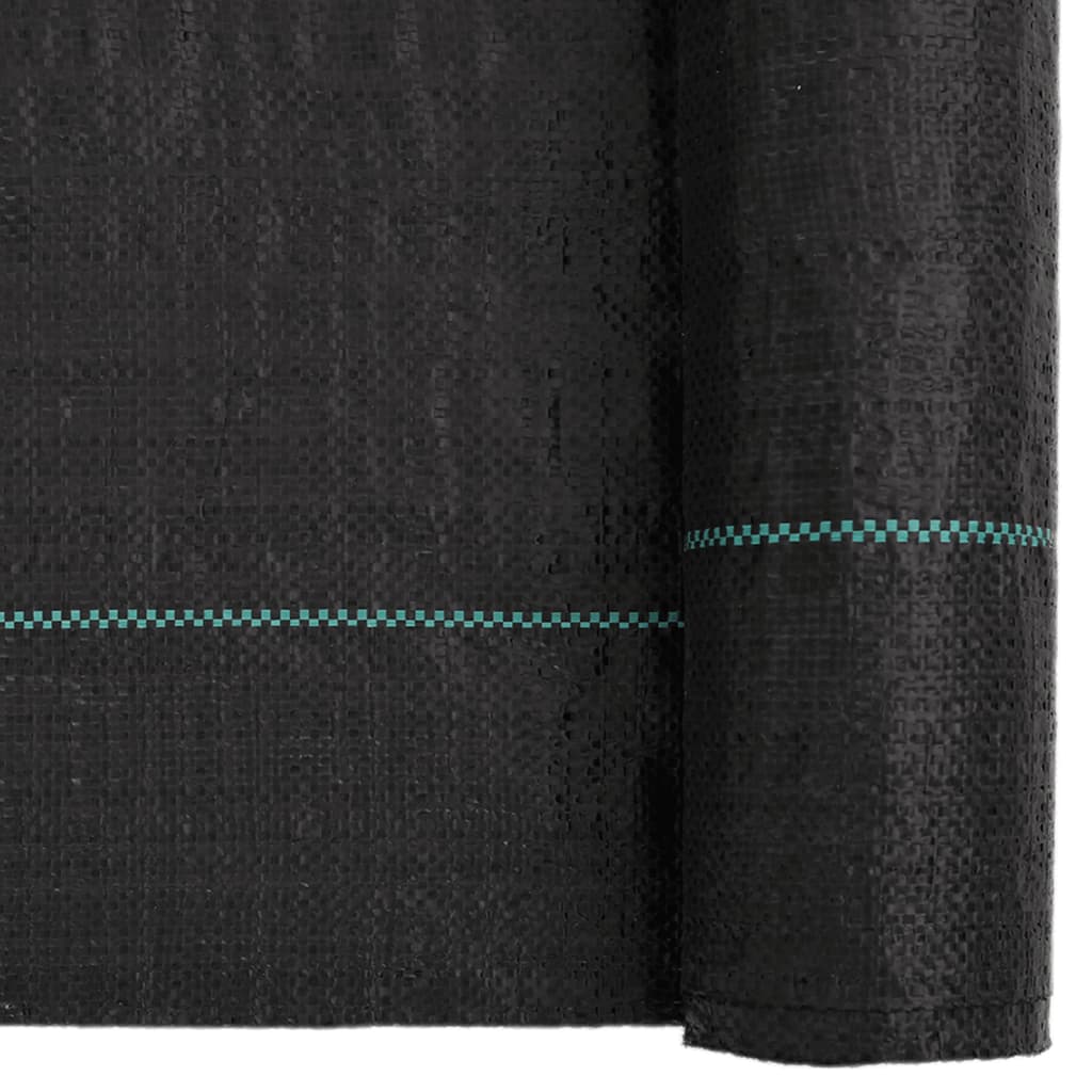 vidaXL Agrowłóknina antychwastowa, czarna, 2x10 m, PP