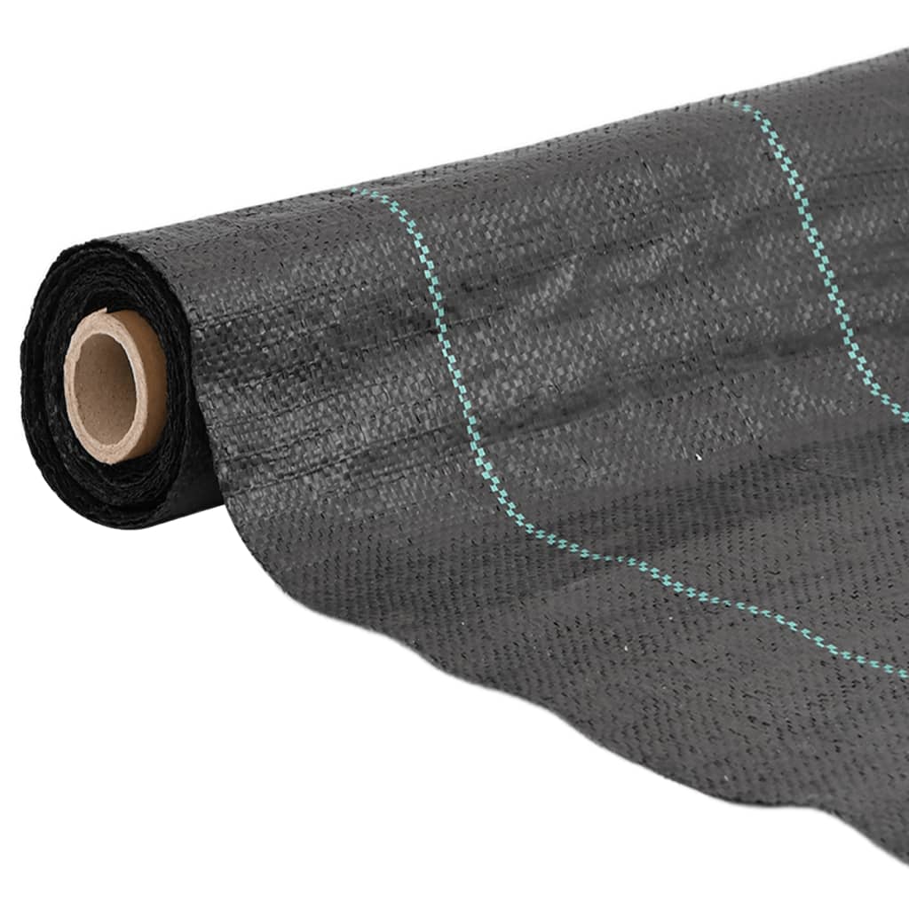 vidaXL Agrowłóknina antychwastowa, czarna, 2x150 m, PP
