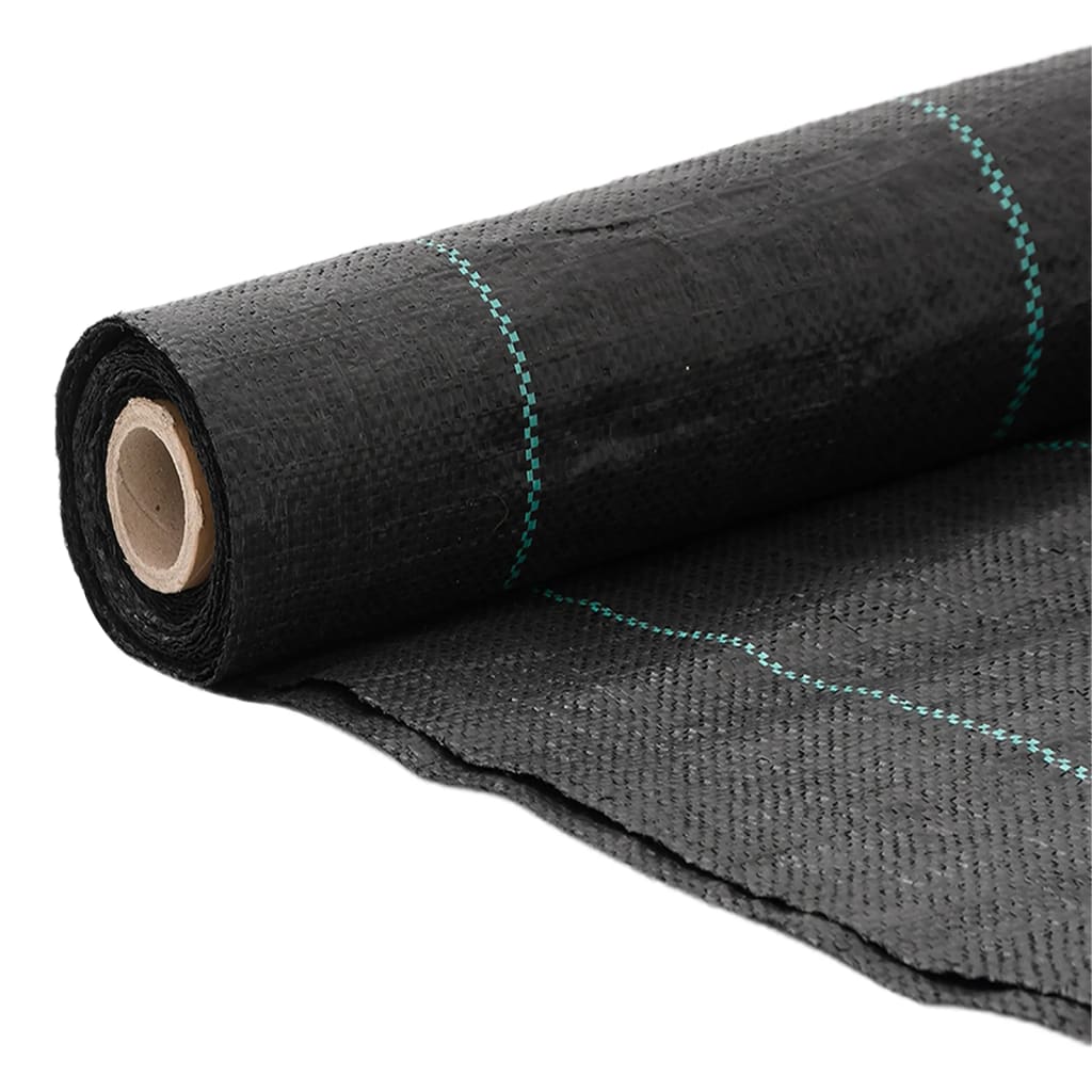 vidaXL Agrowłóknina antychwastowa, czarna, 2x150 m, PP