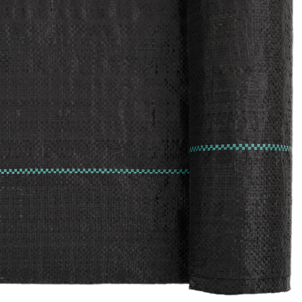 vidaXL Agrowłóknina antychwastowa, czarna, 2x150 m, PP