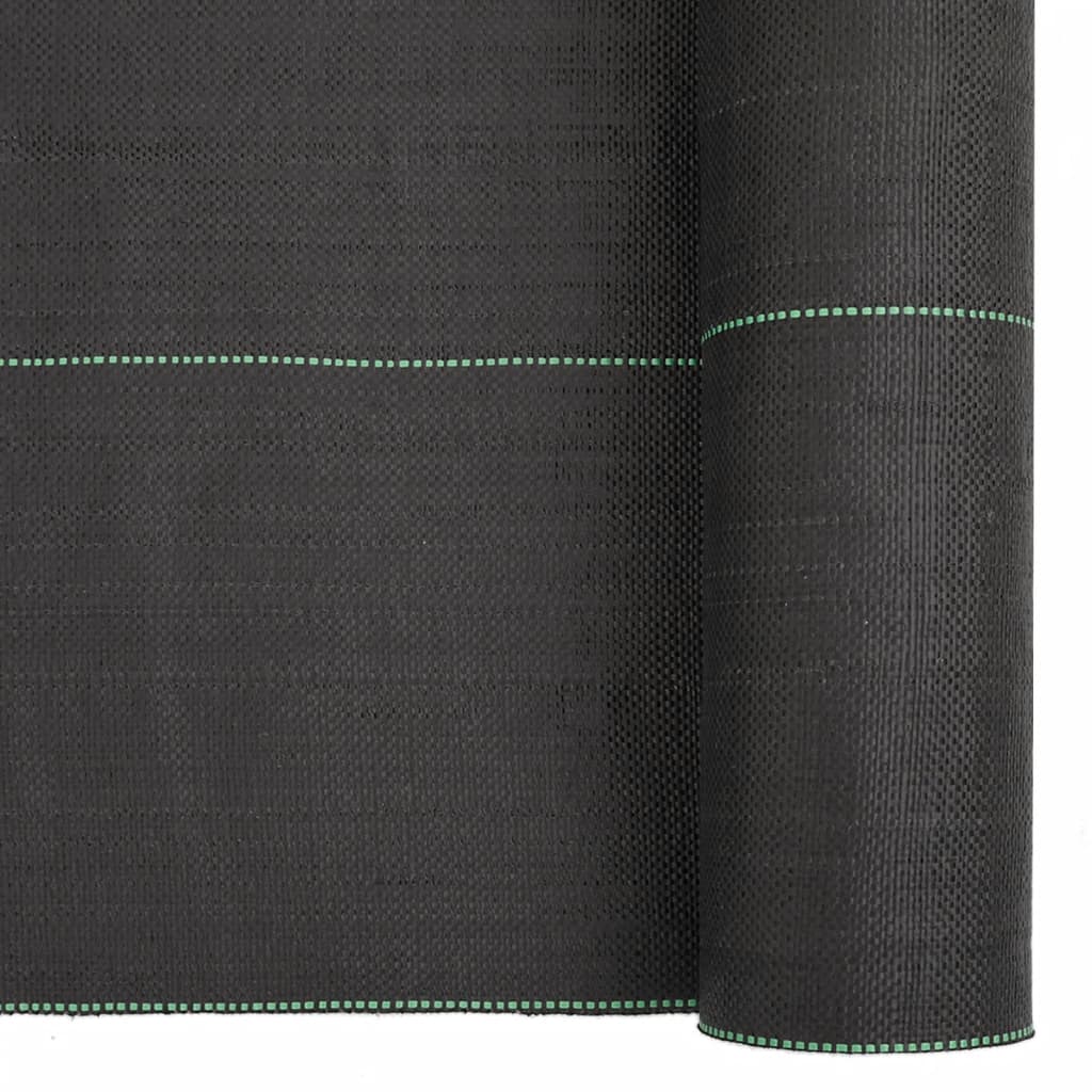 vidaXL Agrowłóknina antychwastowa, czarna, 1,5x100 m, PP