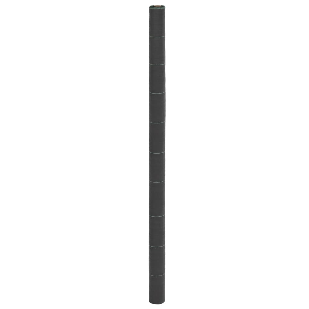 vidaXL Agrowłóknina antychwastowa, czarna, 2x25 m, PP