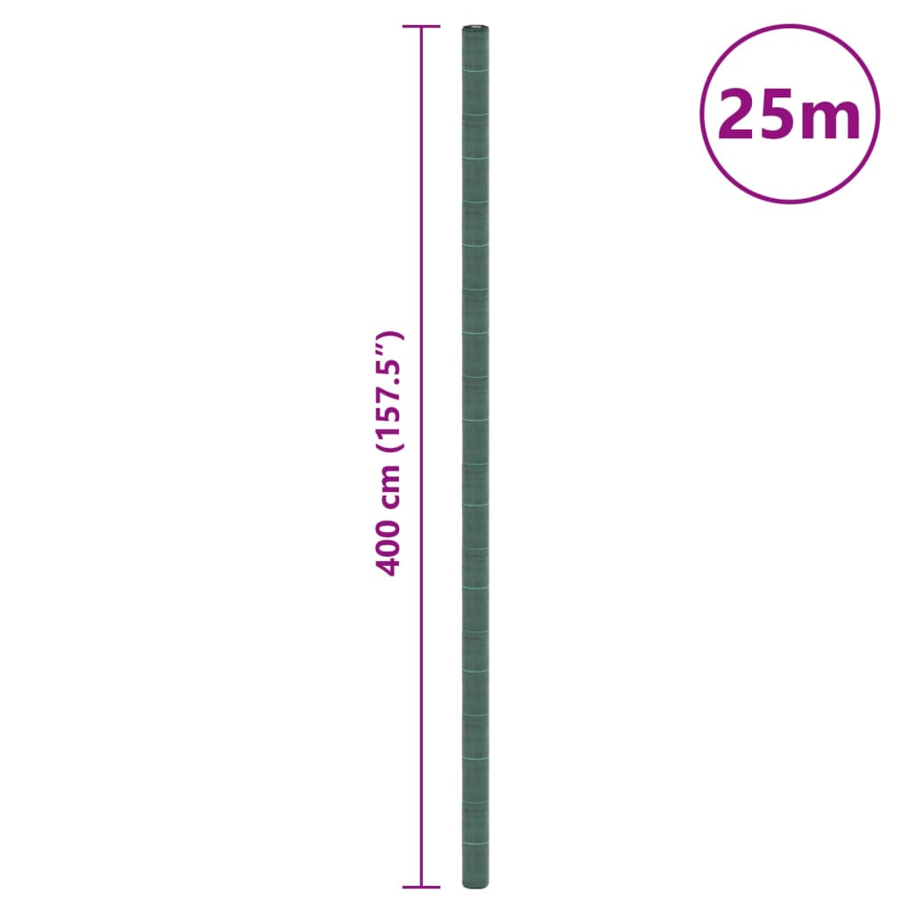 vidaXL Agrowłóknina antychwastowa, zielona, 4x25 m, PP