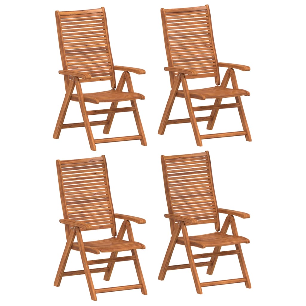 vidaXL Krzesła składane rozkładane 4 szt. 56x72x107 cm, lite drewno akacjowe