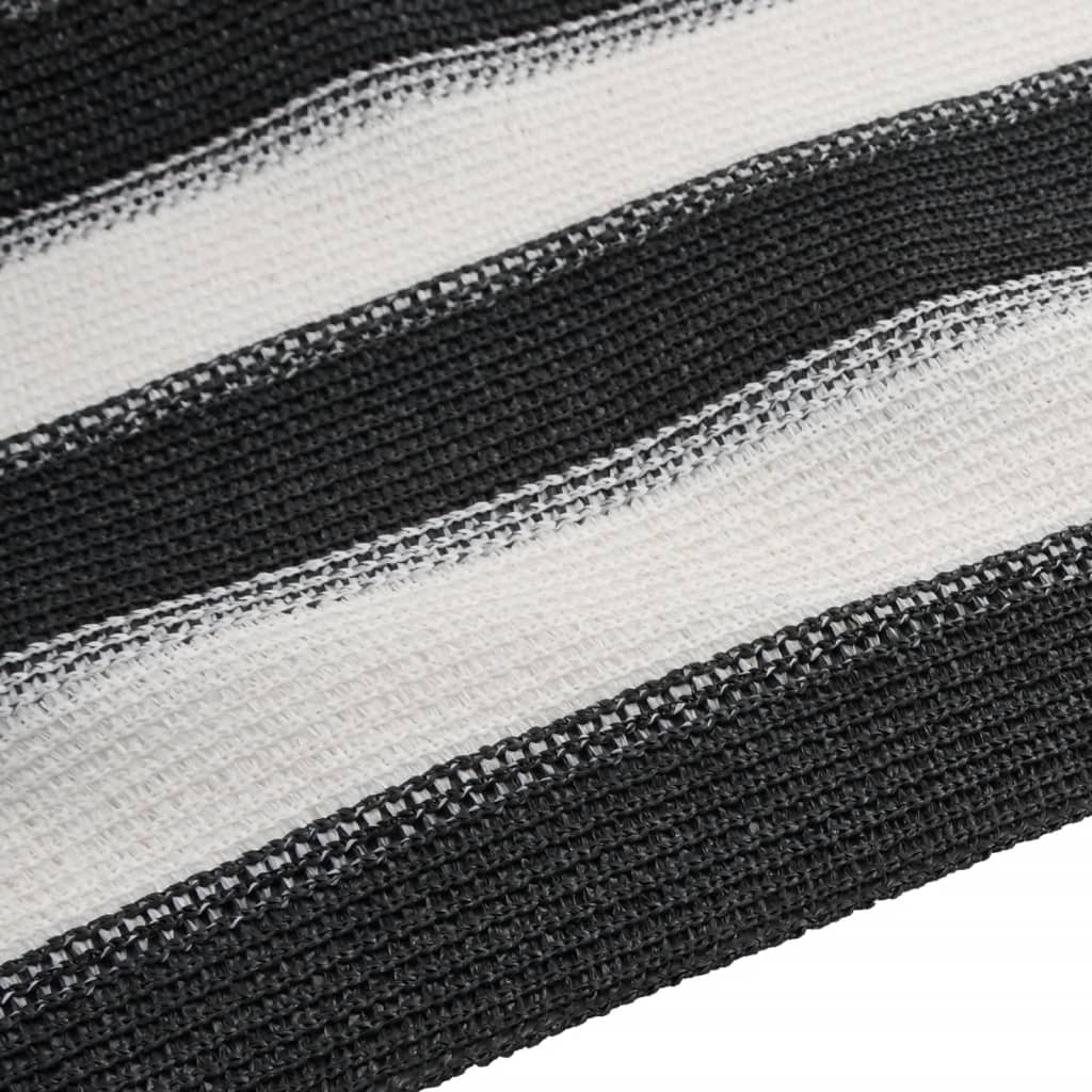 vidaXL Siatka cieniująca, antracytowo-biała, 1,5x10 m, HDPE, 75 g/m²