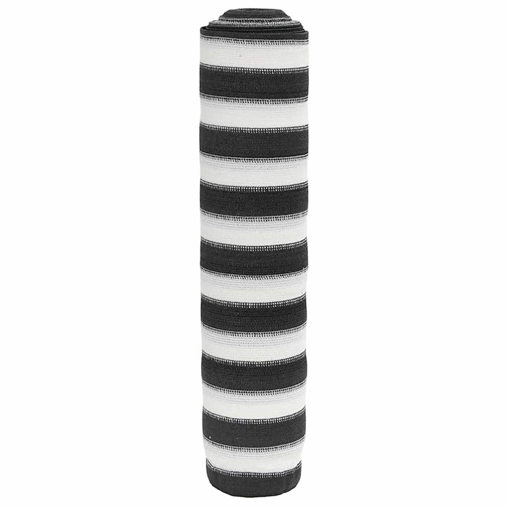 vidaXL Siatka cieniująca, antracytowo-biała, 2x25 m, HDPE, 150 g/m²