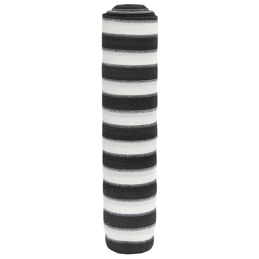 vidaXL Siatka cieniująca, antracytowo-biała, 1,5x25 m, HDPE, 195 g/m²
