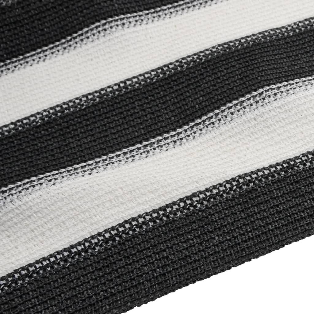 vidaXL Siatka cieniująca, antracytowo-biała, 1,5x25 m, HDPE, 195 g/m²