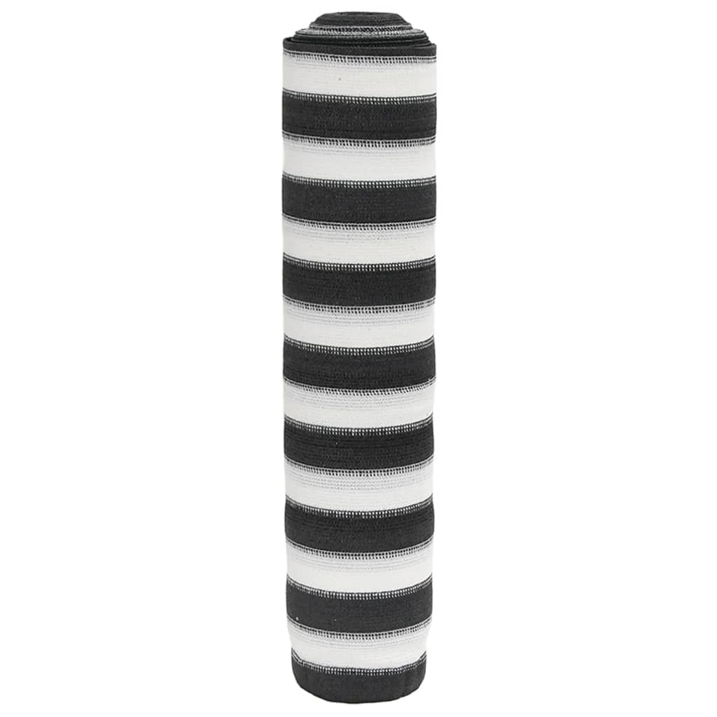 vidaXL Siatka cieniująca, antracytowo-biała, 1,5x50 m, HDPE, 195 g/m²