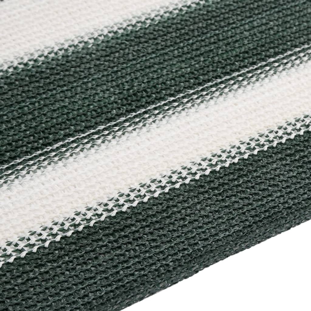 vidaXL Siatka cieniująca, zielono-biała, 1,5x10 m, HDPE, 150 g/m²