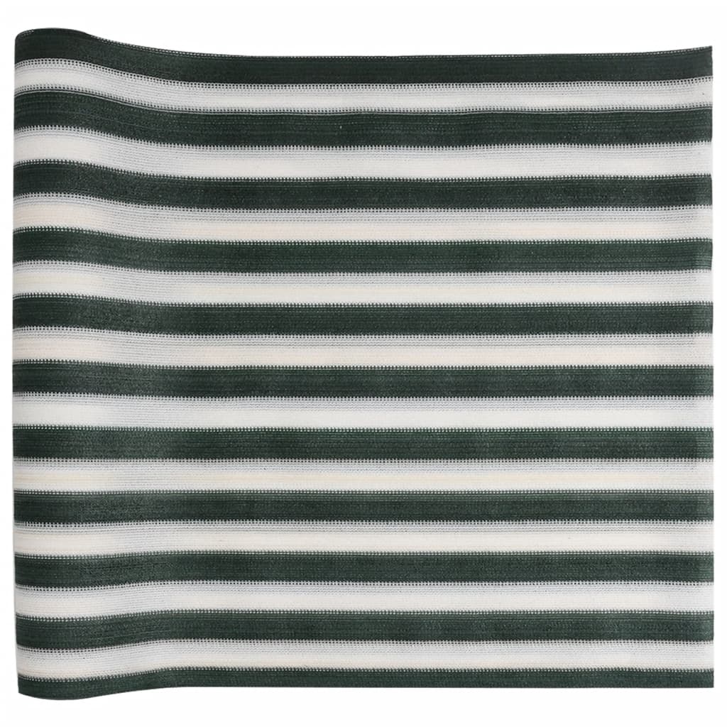 vidaXL Siatka cieniująca, zielono-biała, 1,5x25 m, HDPE, 150 g/m²