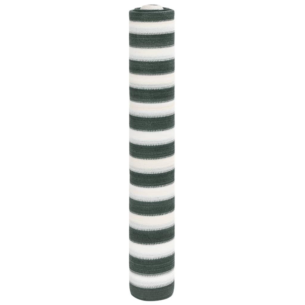 vidaXL Siatka cieniująca, zielono-biała, 2x25 m, HDPE, 150 g/m²