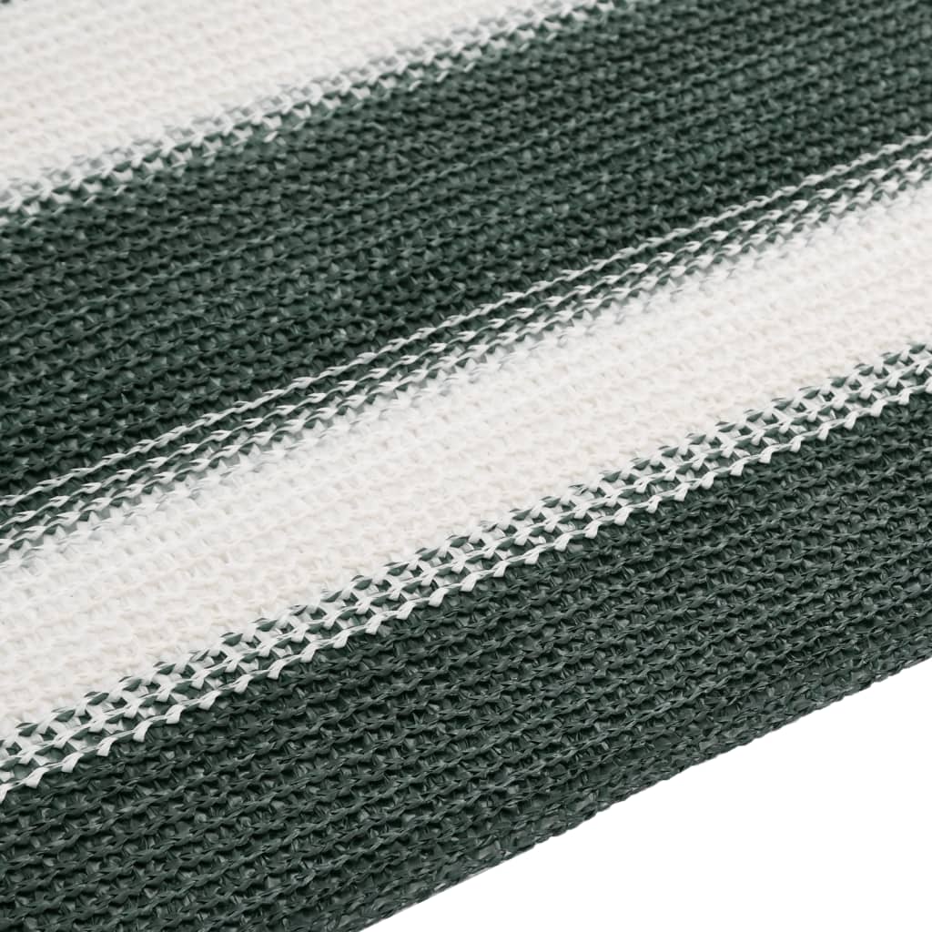 vidaXL Siatka cieniująca, zielono-biała, 1,5x10 m, HDPE, 195 g/m²