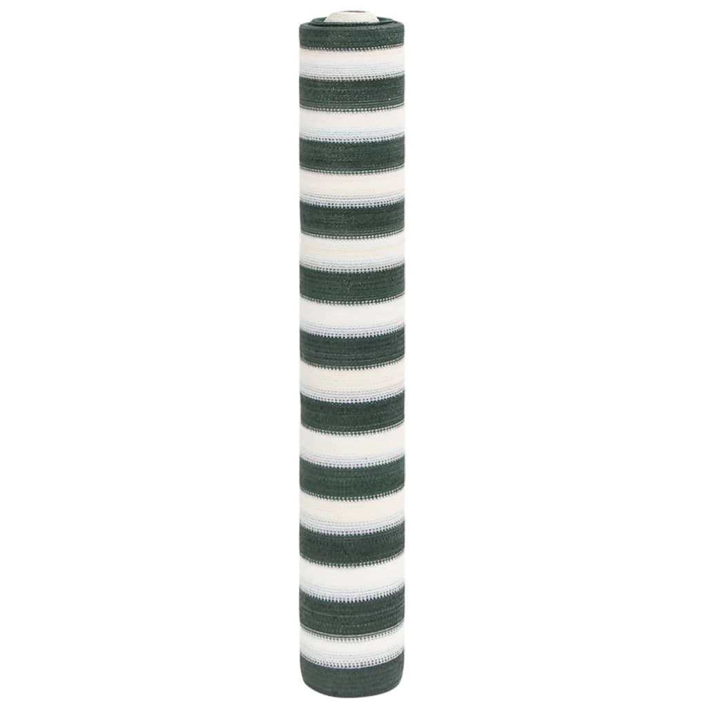 vidaXL Siatka cieniująca, zielono-biała, 1,8x25 m, HDPE, 195 g/m²