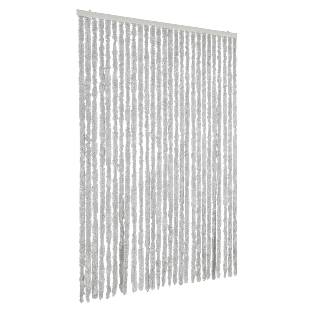 vidaXL Zasłona przeciwko owadom, szara, 118x220 cm, szenil