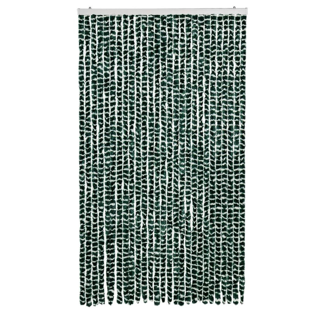 vidaXL Zasłona przeciwko owadom, zielono-biała, 118x220 cm, szenil