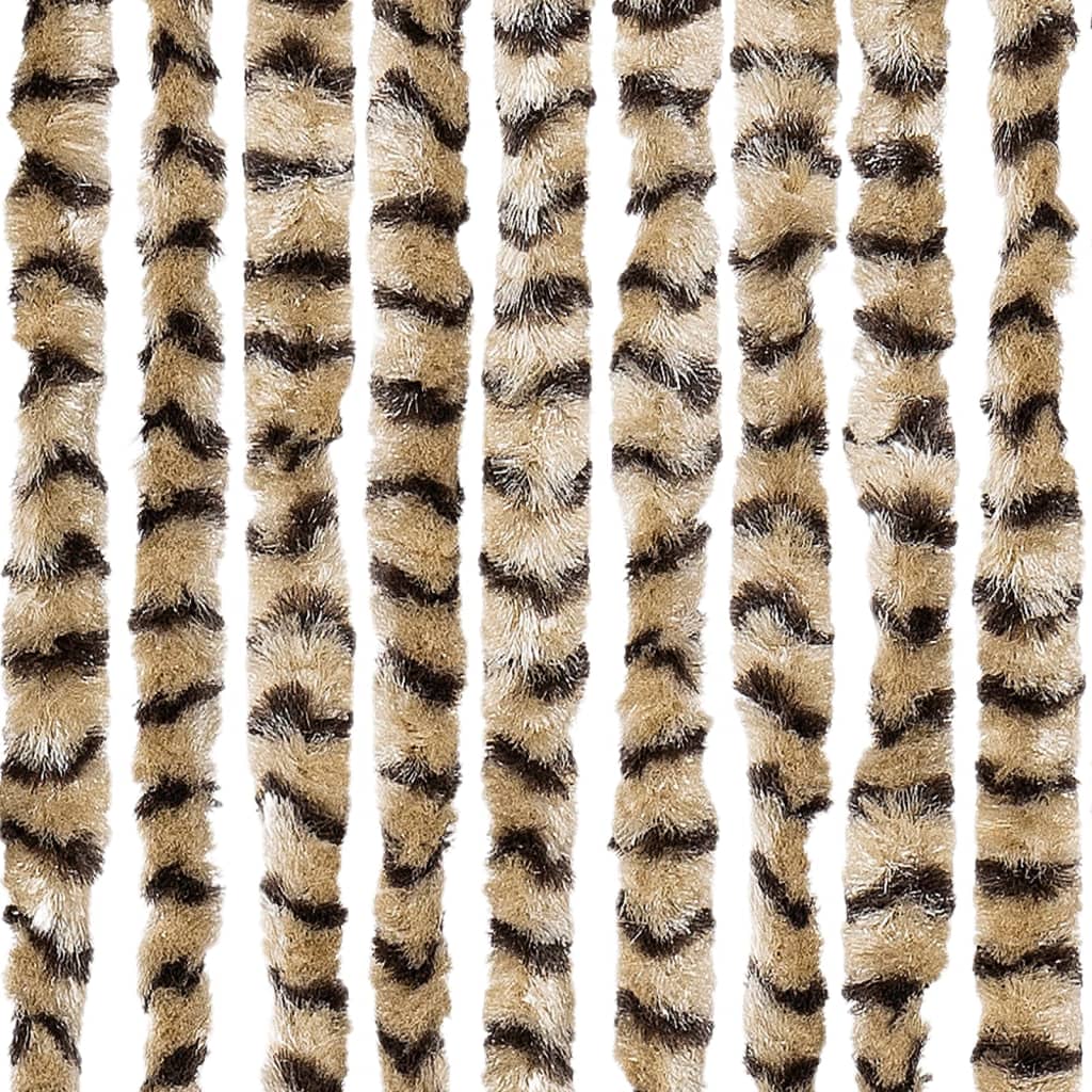 vidaXL Zasłona przeciwko owadom, beżowo-brązowa, 118x220 cm, szenil