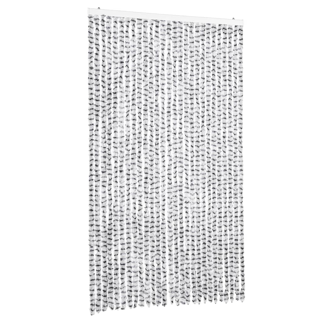 vidaXL Zasłona przeciwko owadom, jasnoszaro-ciemnoszara, 118x220 cm