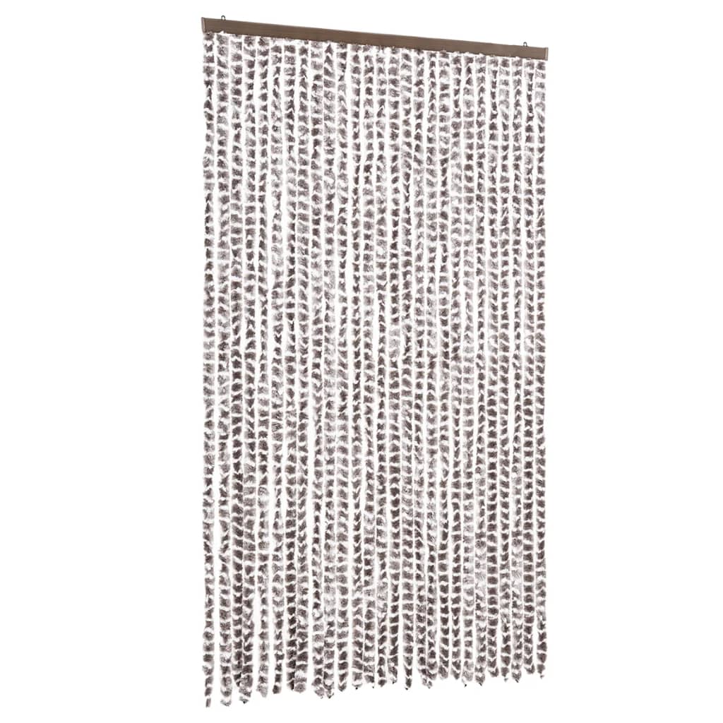 vidaXL Zasłona przeciwko owadom, taupe i biel, 118x220 cm, szenil
