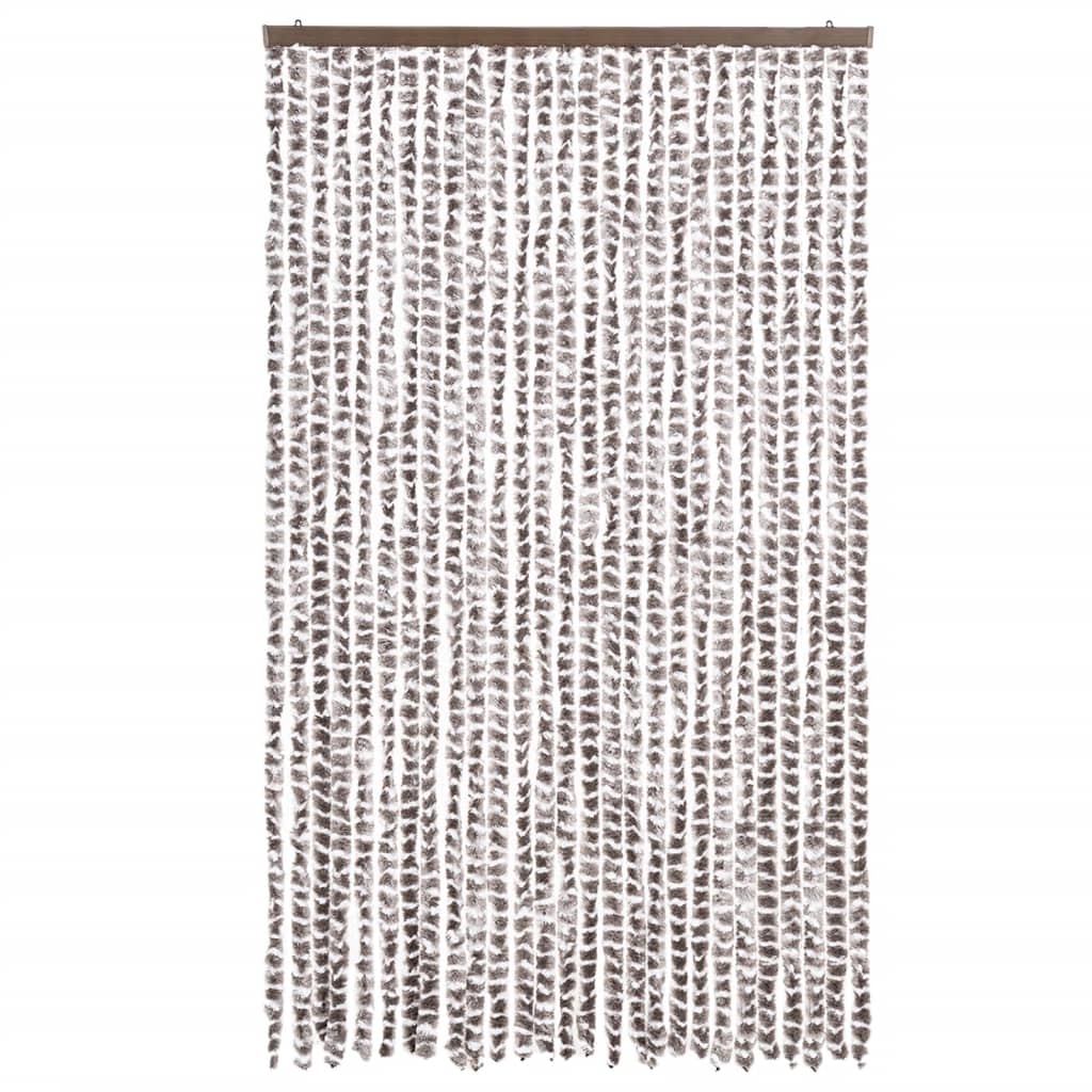 vidaXL Zasłona przeciwko owadom, taupe i biel, 118x220 cm, szenil