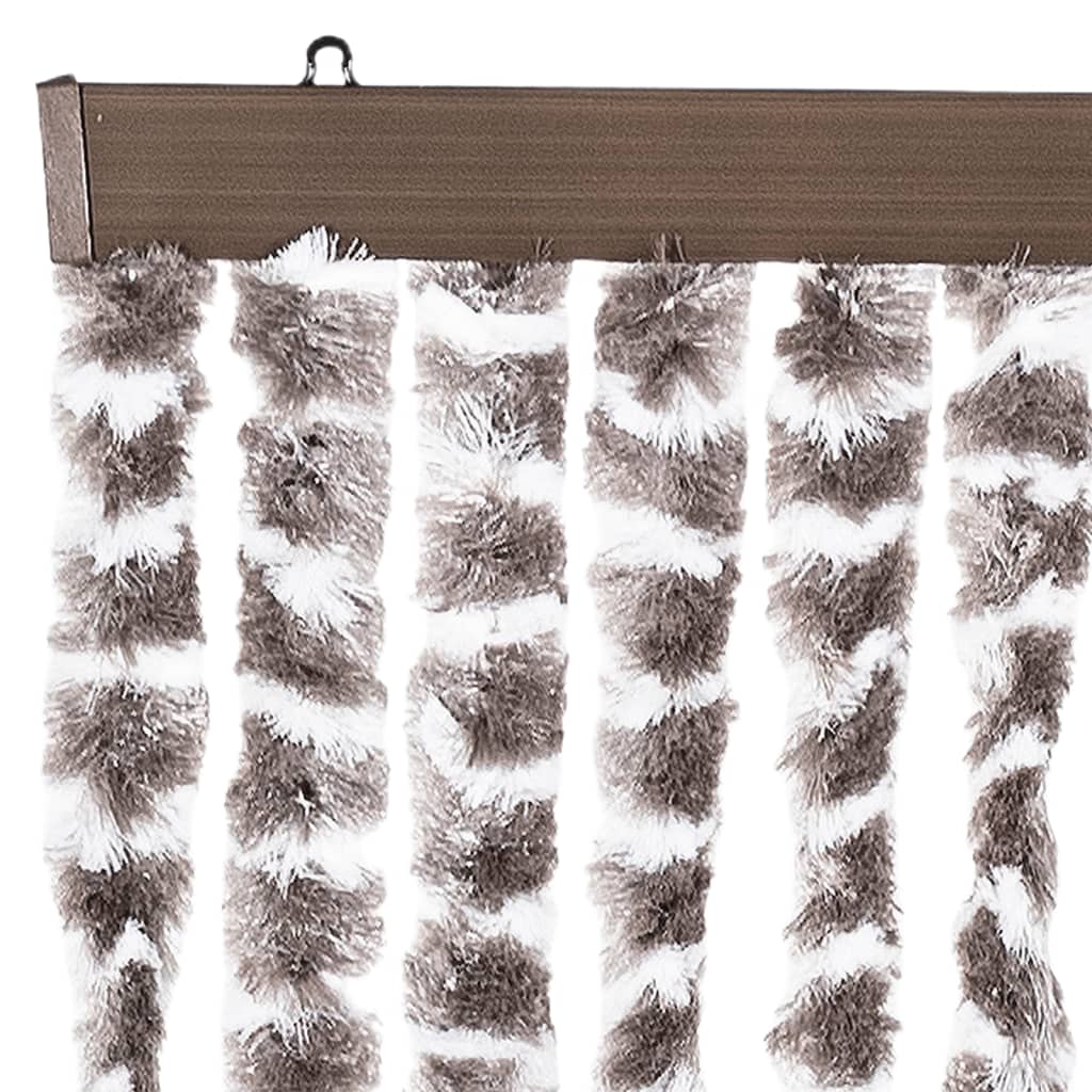 vidaXL Zasłona przeciwko owadom, taupe i biel, 118x220 cm, szenil