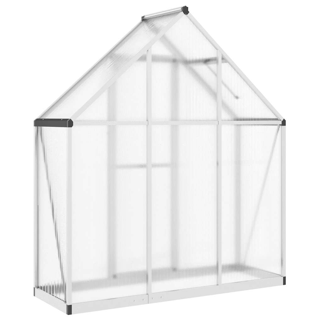vidaXL Szklarnia z ramą podstawy, srebrna, 169x58x195 cm, aluminium