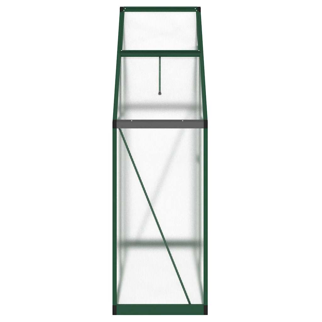 vidaXL Szklarnia z ramą podstawy, zielona, 169x58x195 cm, aluminium