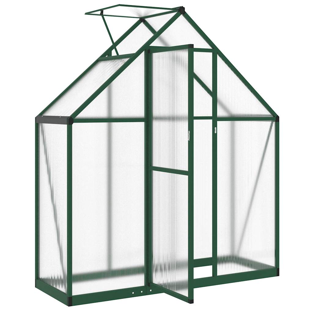 vidaXL Szklarnia z ramą podstawy, zielona, 169x58x195 cm, aluminium