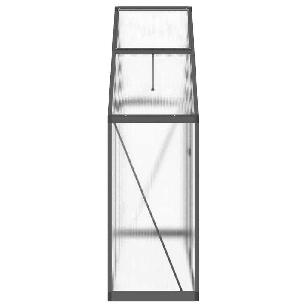 vidaXL Szklarnia z ramą podstawy, antracyt, 169x58x195 cm, aluminium