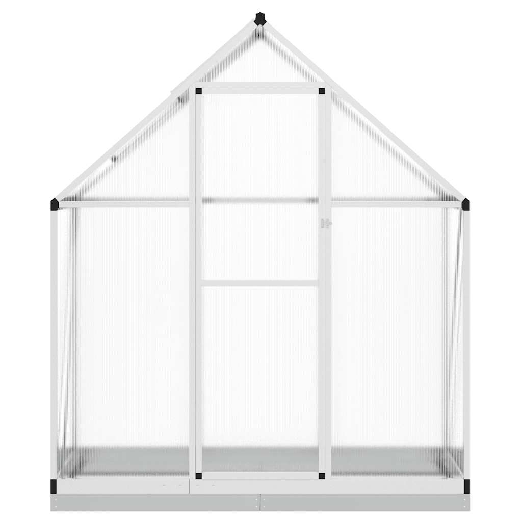 vidaXL Szklarnia z ramą podstawy, srebrna, 169x58x202 cm, aluminium