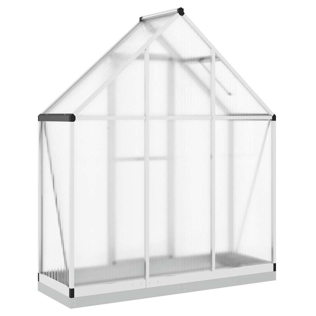 vidaXL Szklarnia z ramą podstawy, srebrna, 169x58x202 cm, aluminium