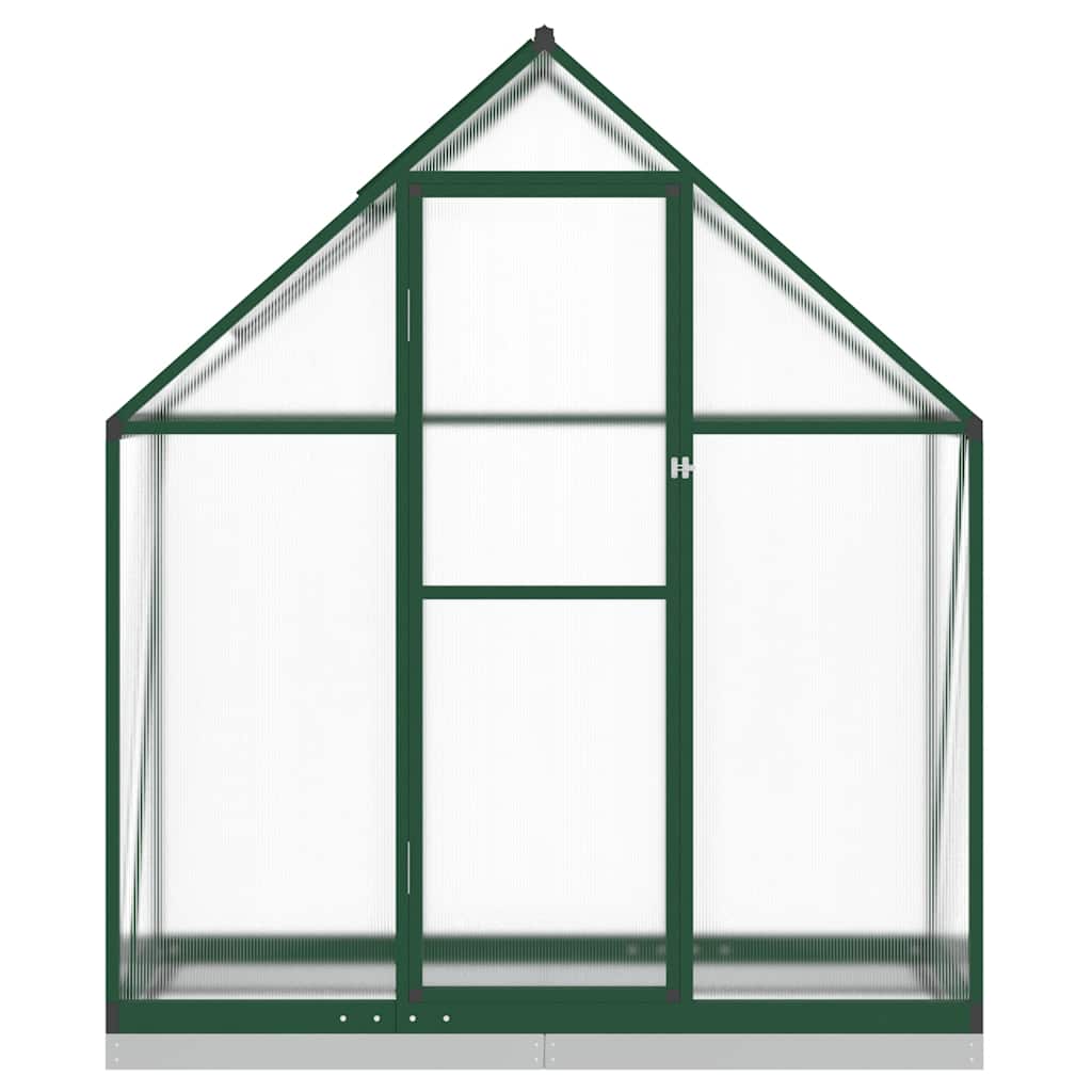 vidaXL Szklarnia z ramą podstawy, zielona, 169x58x202 cm, aluminium