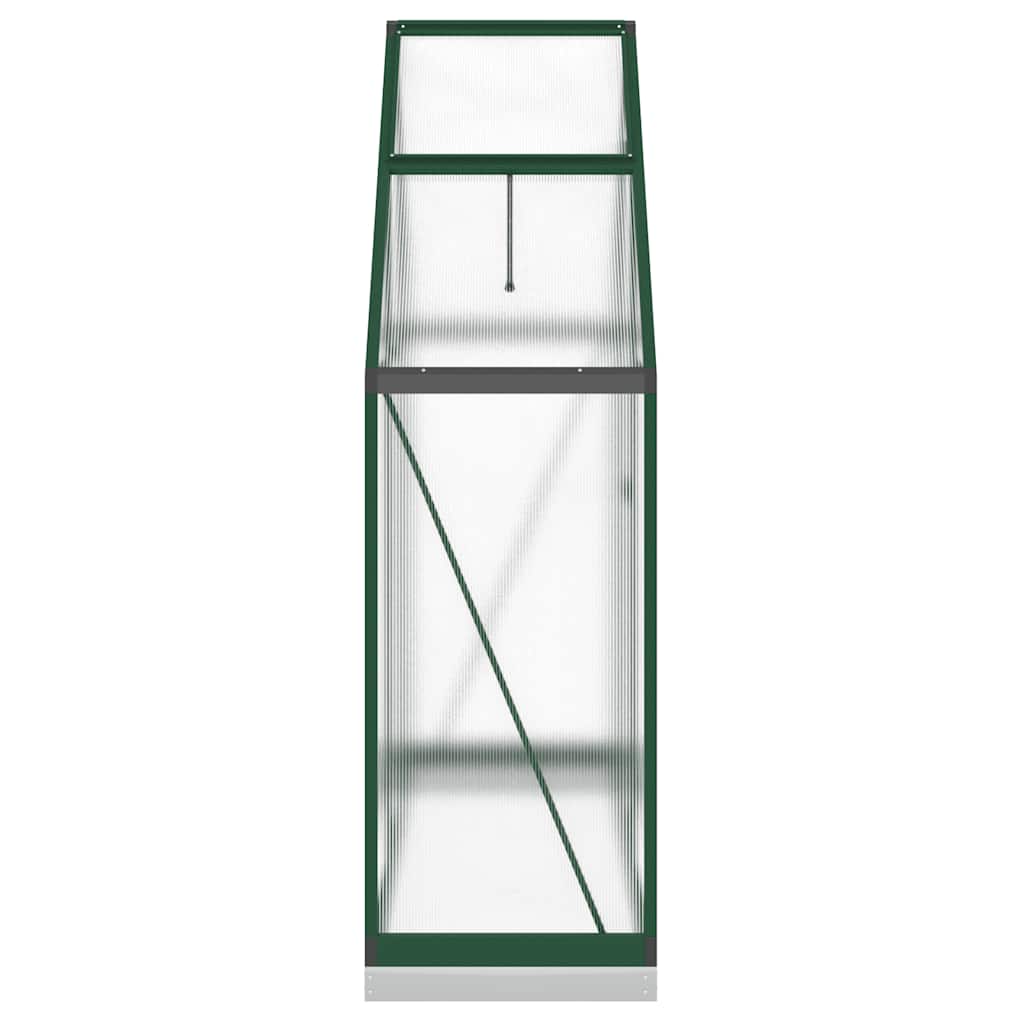 vidaXL Szklarnia z ramą podstawy, zielona, 169x58x202 cm, aluminium