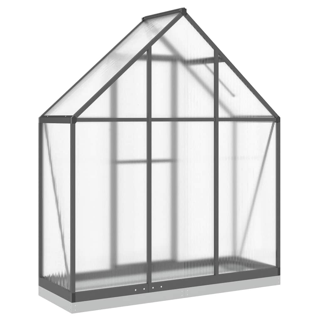 vidaXL Szklarnia z ramą podstawy, antracyt, 169x58x202 cm, aluminium