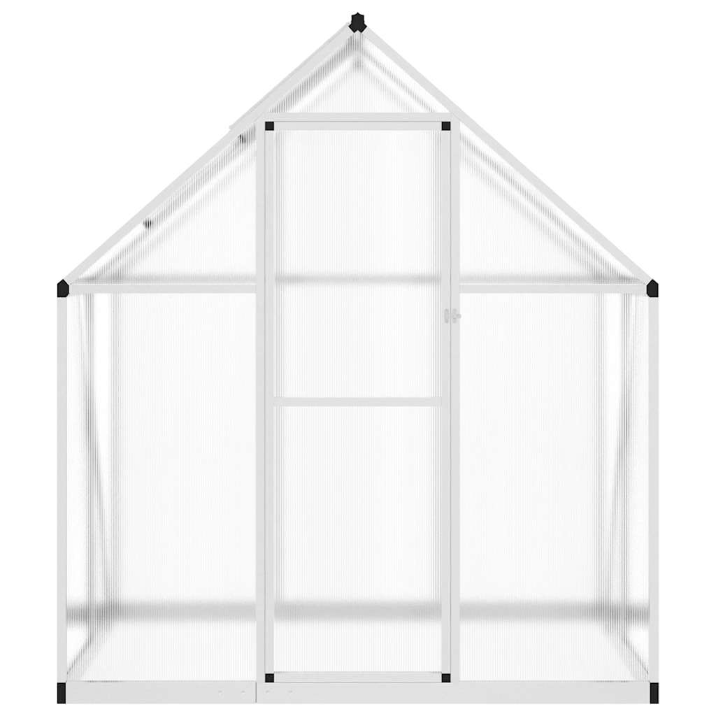 vidaXL Szklarnia z ramą podstawy, srebrna, 169x114x195 cm, aluminium